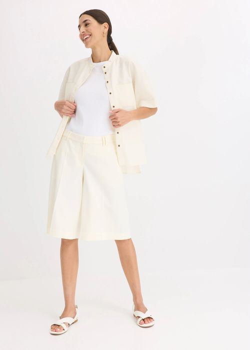 B.P.C eleganckie spodenki w kant ecru r.52