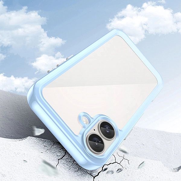 Etui Outer Space Case z żelową ramką do iPhone 16 Plus - niebieskie