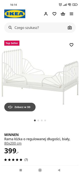 Łóżko, które rośnie z dzieckiem (Ikea)