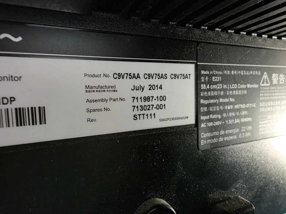 Monitor komputerowy 23" hp