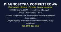 Mobilna Diagnostyka osobowe dostawcze ciężarowe autobusy  koparki itp.