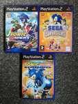 Sonic Riders + Sonic Gems Collection + Sega Superstars / PS2 / 3xA