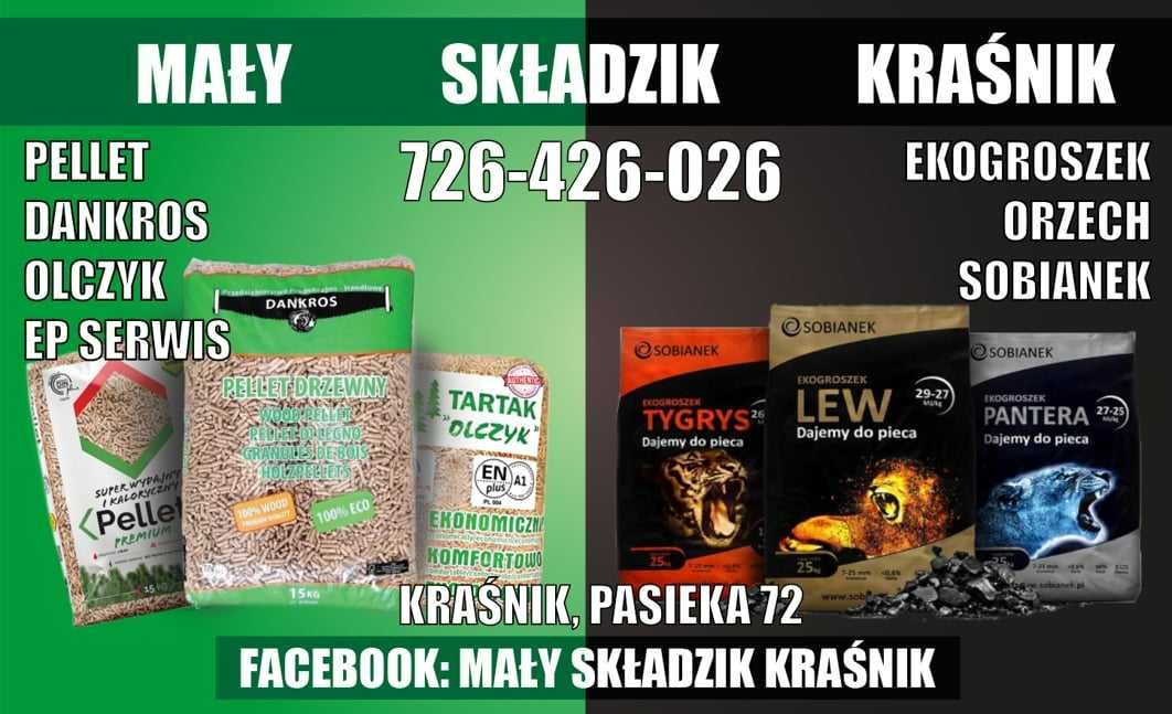 Ekogroszek orzech SOBIANEK Lew Pantera Tygrys Tytan Pellet  Promocja !