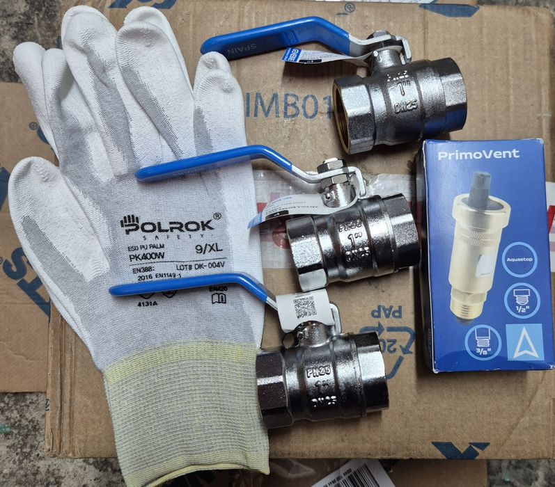 3 sztuki zawór kulowy DN 25 - 1" | kulówka | odpowietrznik + gratis