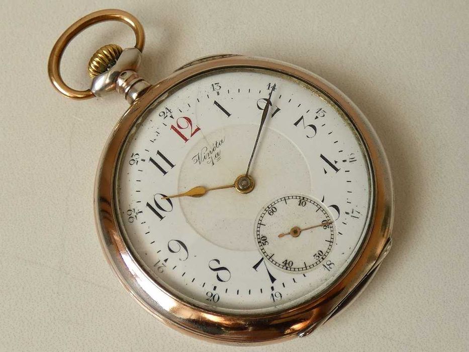 Zegarek kiszonkowy Vineta w srebrnej kopercie