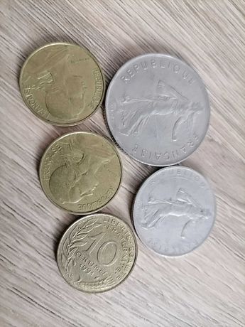 Francja monety 5 szt