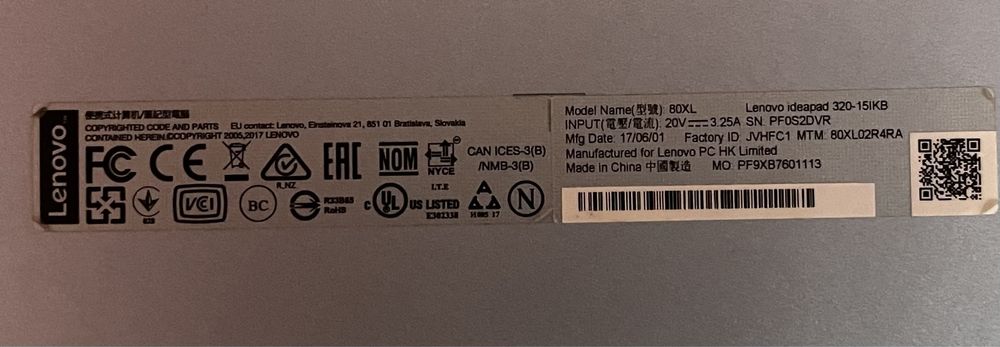 Ноутбук Lenovo Ideapad 320-15IKB 940MX i5 7200u 240Gb SSD 8Gb RAM