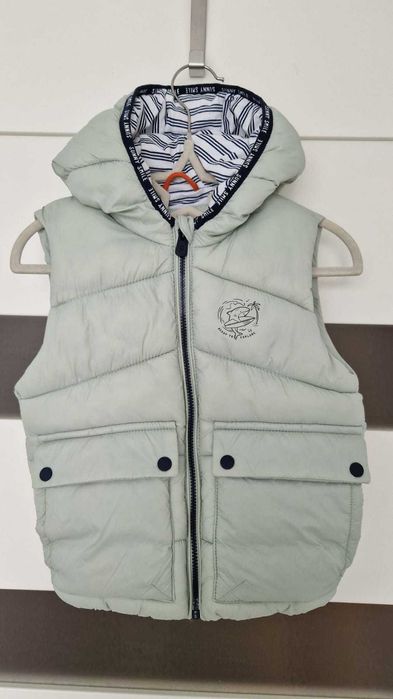 Jak nowa miętowa kamizelka bezrękawnik C&A 98 dla dziecka