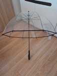 Nowy parasol średni, transparentny XL, Półautomat. _ Windproof