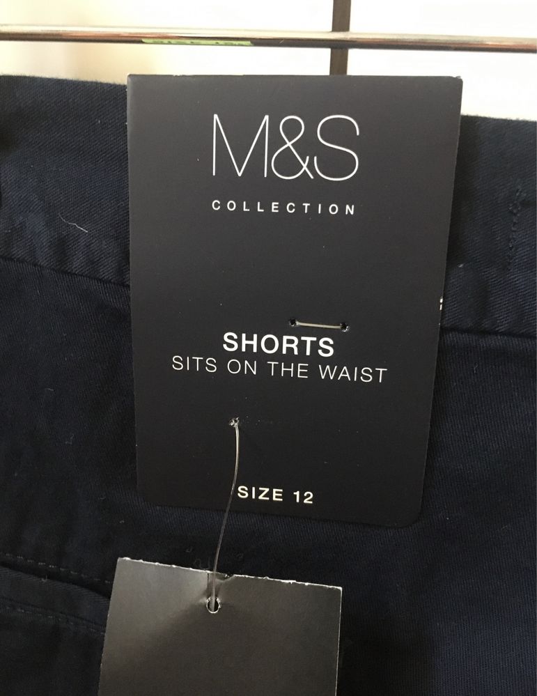 Krótkie spodenki szorty M&S nowe granatowe L 40