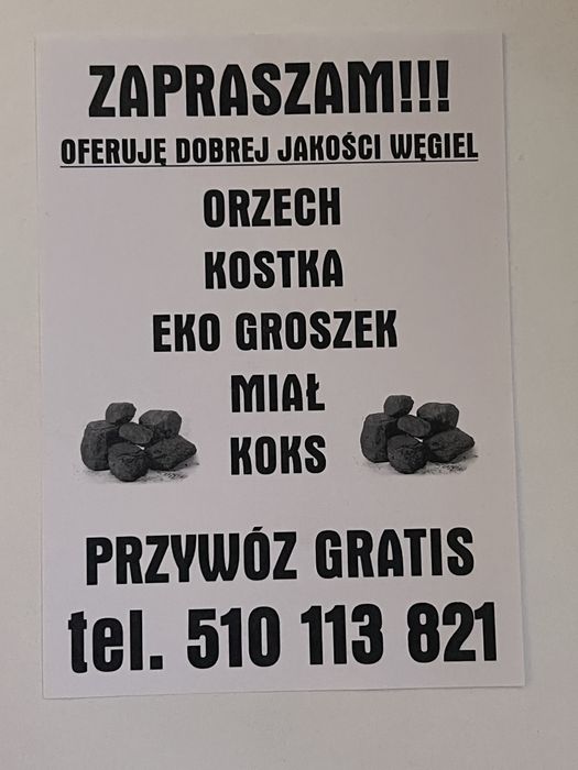Węgiel!!! Orzech.kostka.ekogroszek.miał