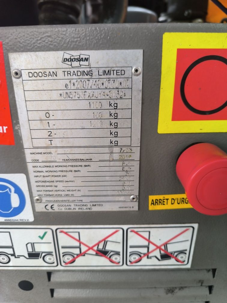 Kompresor spalinowy Doosan 7-53