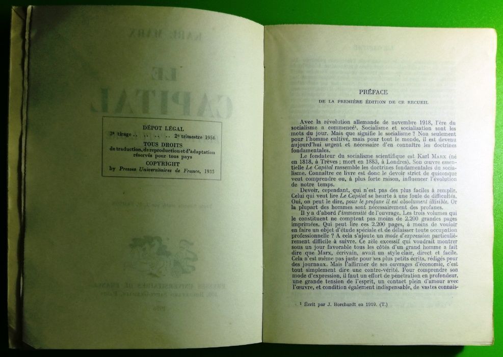 Karl Marx, Le Capital. Édition Populaire. (1956)