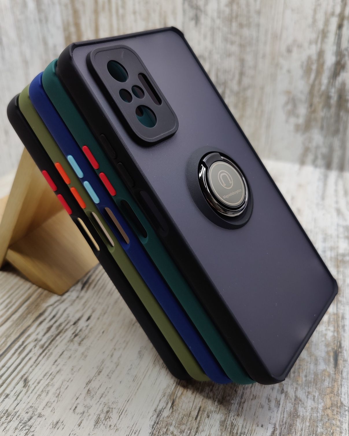 Чехол ударопрочный Xiaomi Redmi Note 10 Pro Кольцо. Магнит
