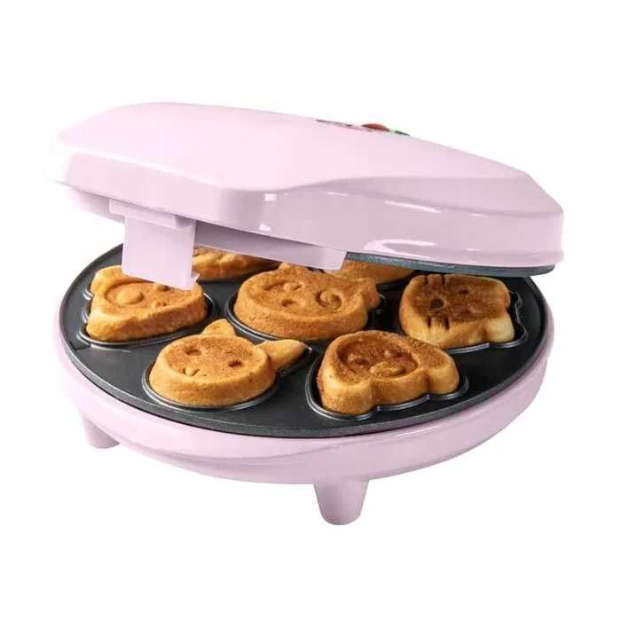 Gofrownica, Urządzenie do pieczenia ciastek  Bestron AAW700P różowa