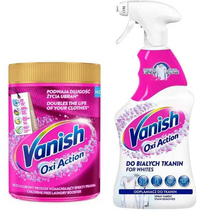 Vanish odplamiacz w proszku 625g kolor +Vanish Spray do białych 500ml