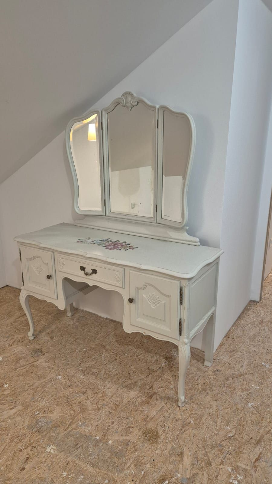 Toaletka z lustrem+komoda drewno