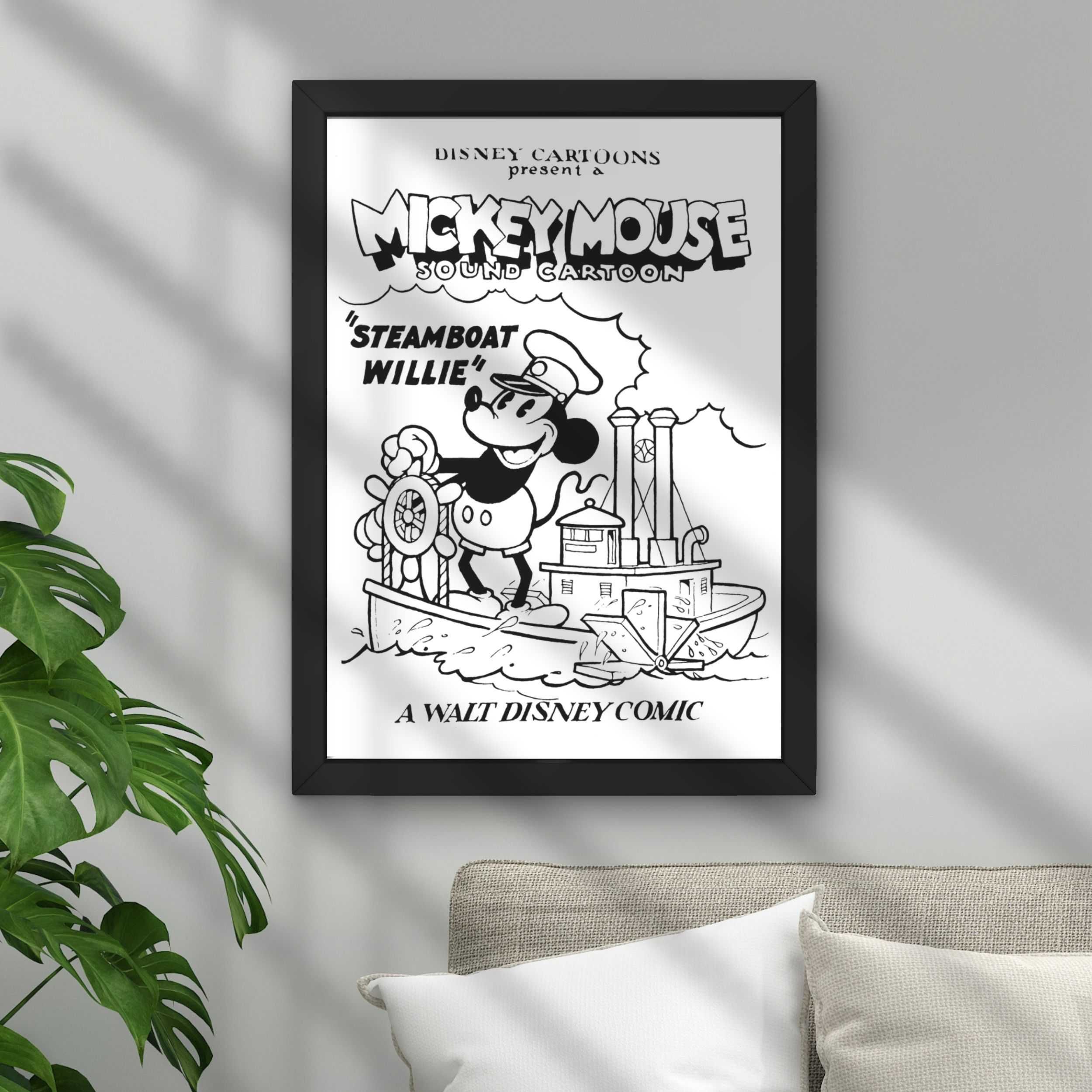 Plakat A3 - Mickey Mouse Steamboat Willie #1