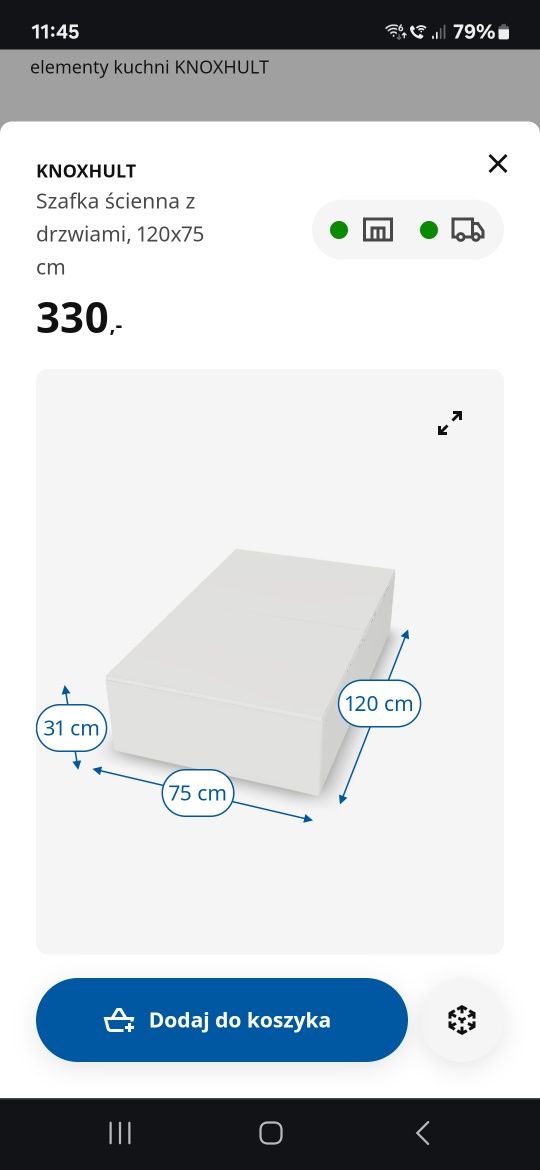 Duża szafka łazienkowa-120cm