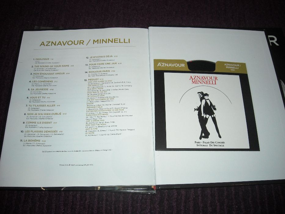 Volumes colecao Charles Aznavour com CD - novos