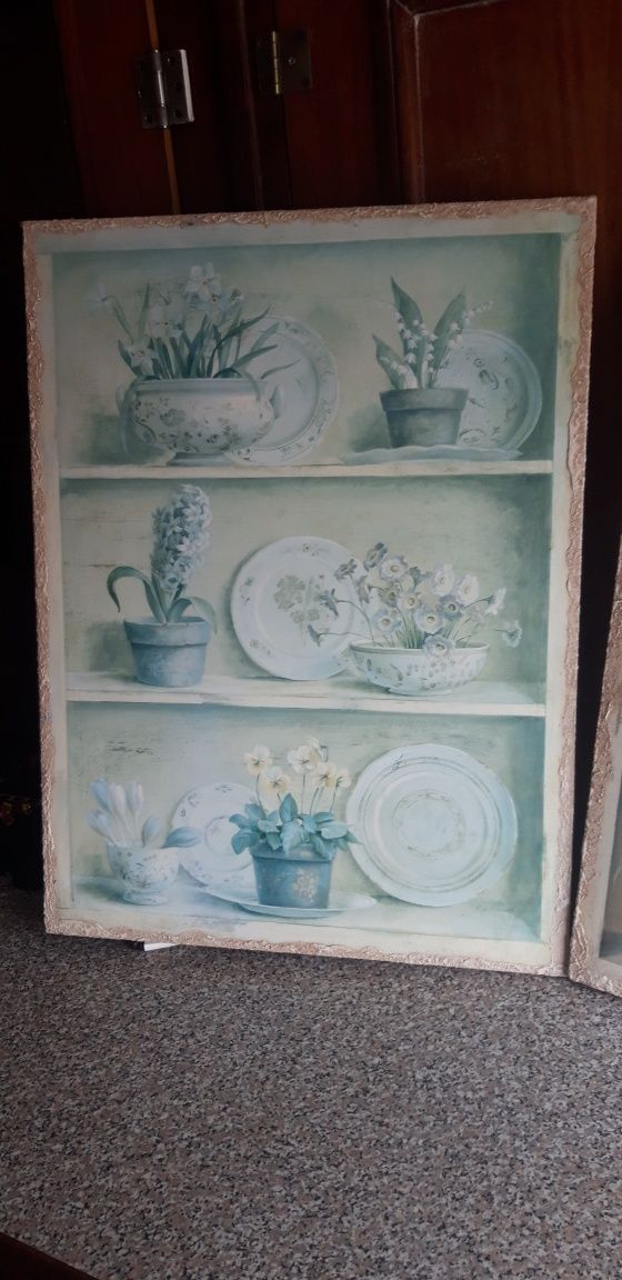 Conjunto de 2 Quadros em Tela