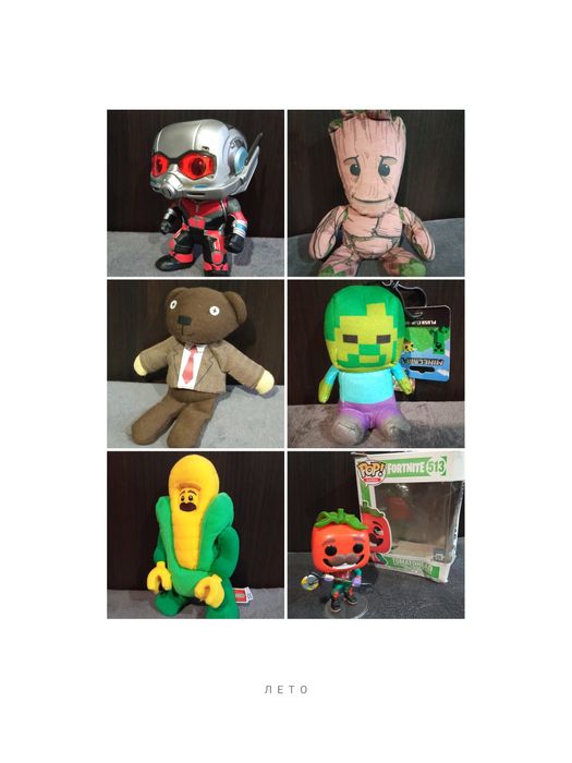 Мягкие кот,покемон пикачу,соник,Дино, стич,Алет, грут,майнкрафт