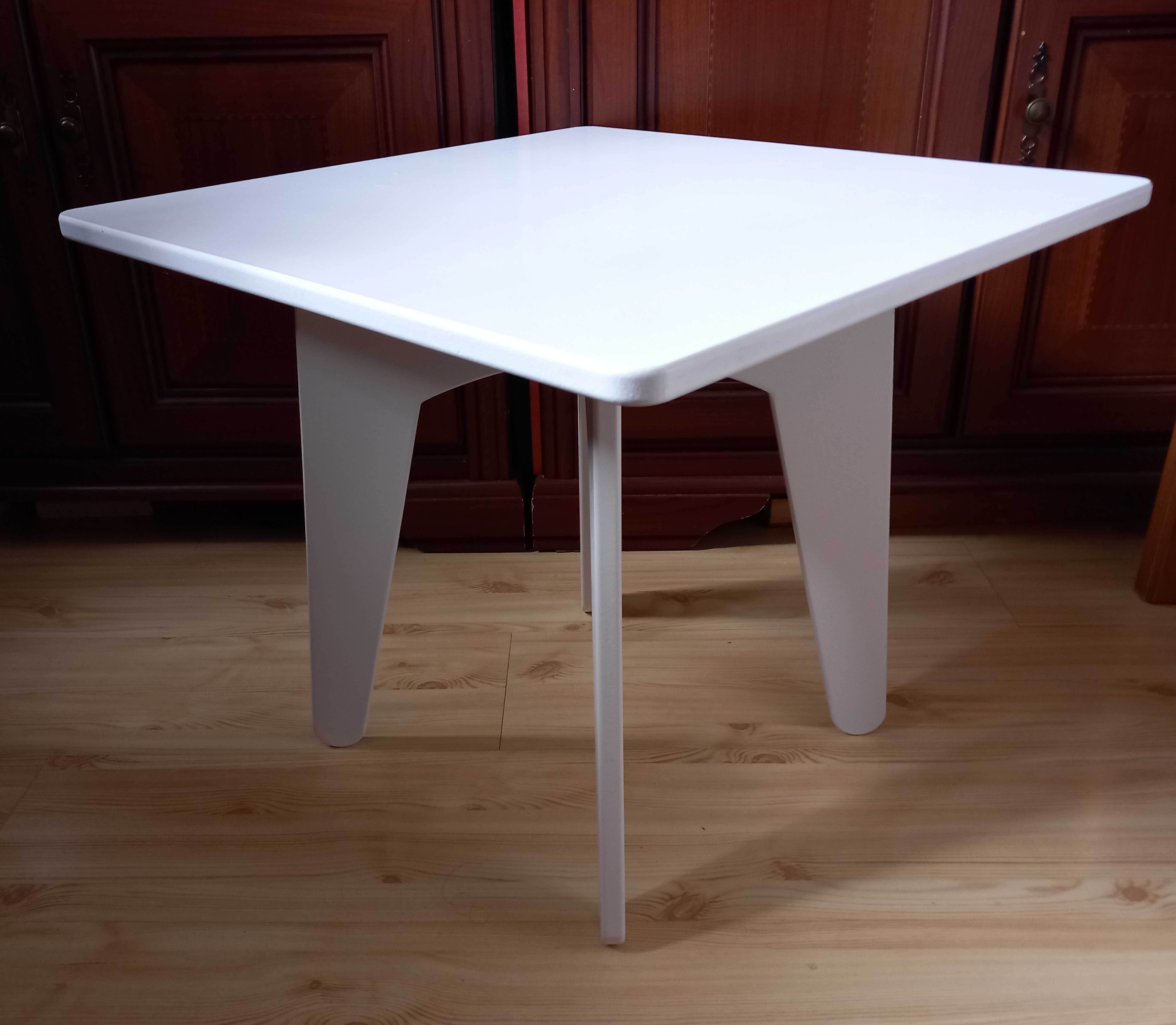 Stolik kawowy podręczny biały Stół dla dziecka55x55 wys.46