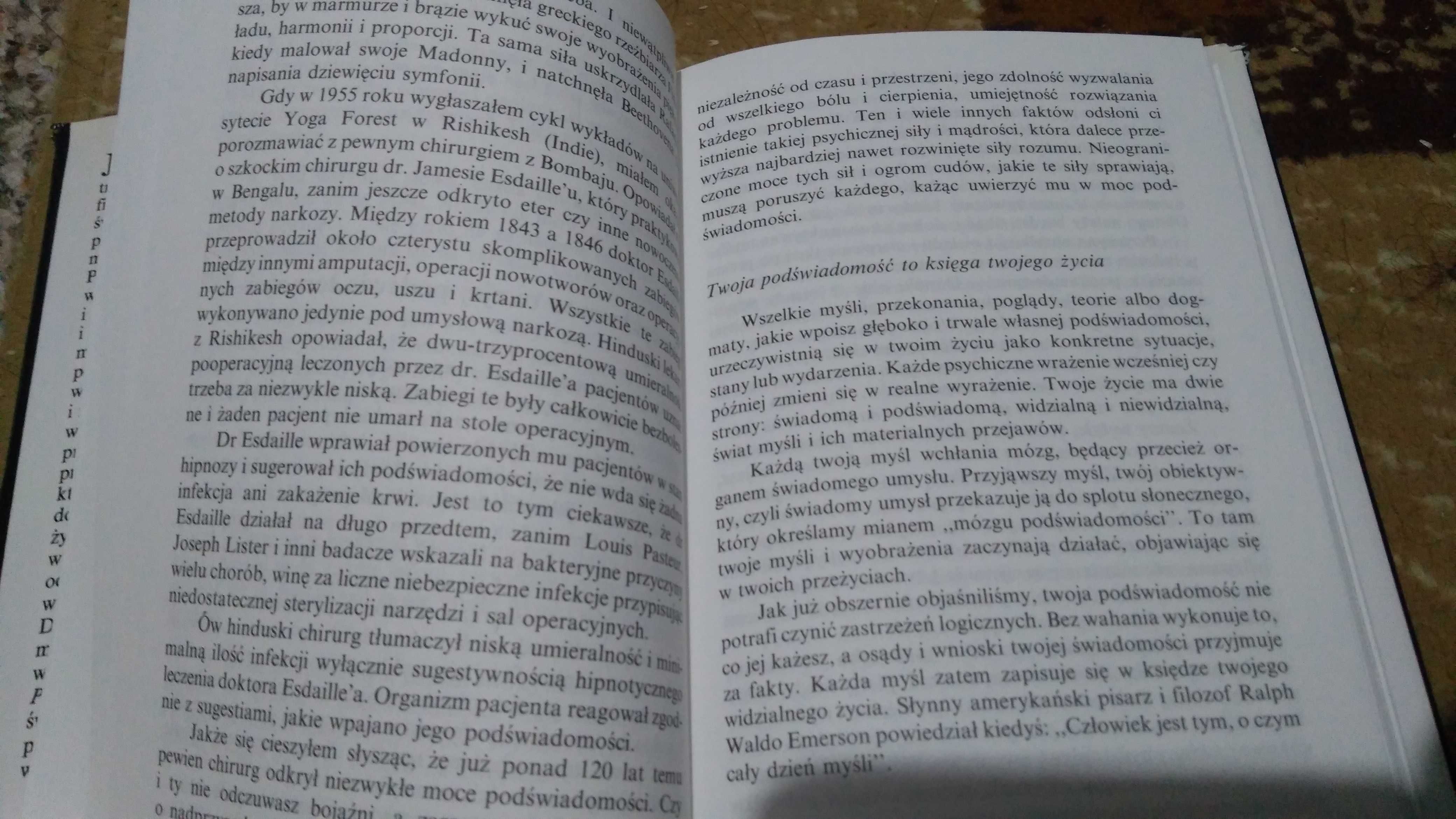 Potęga podświadomości Joseph Murphy rozwój  psychologia życie cele
