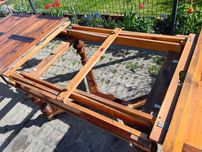 Stół ROZKŁADANY kuchni jadalni drewniany antyk do 362CM 16 osobowy