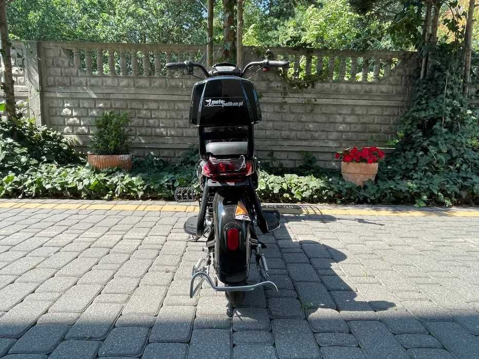 NOWY SKUTER ELEKTRYCZNY 250 WAT e-Golden Duży Koszyk Ledy Raty Dostawa