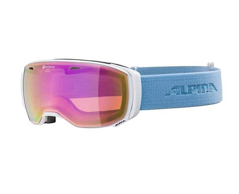 Gogle narciarskie Alpina Estetica QHM M30 Sky blue mirror pink S2 Nowe