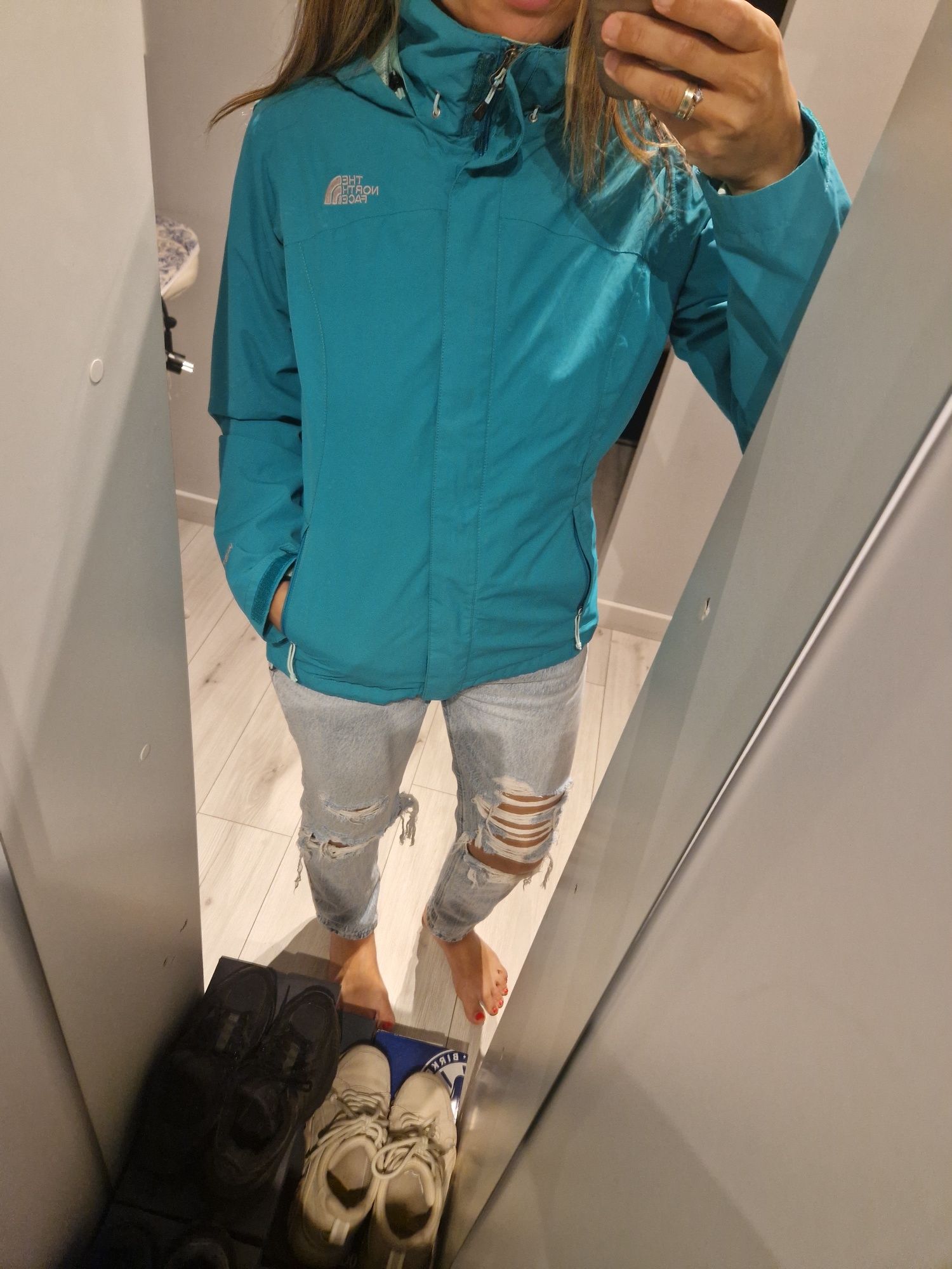 The North Face Kurtka damska Quest Jacket turkusowa r S przeciwdeszczo