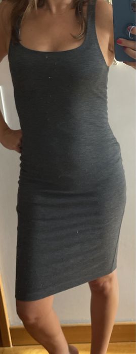 Vestido zara M cinza