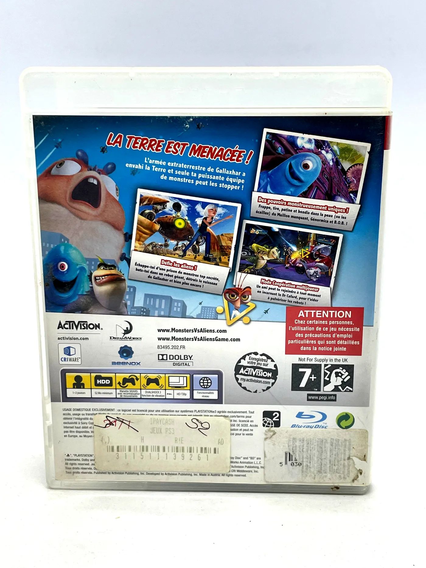 Monsters vs Aliens PS3 Po Angielsku