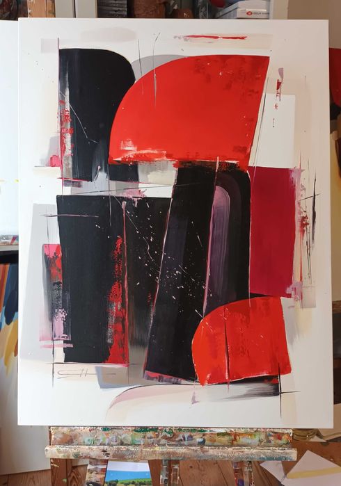 Quadro " Abstracto " 100x80cm, óleo sobre tela.