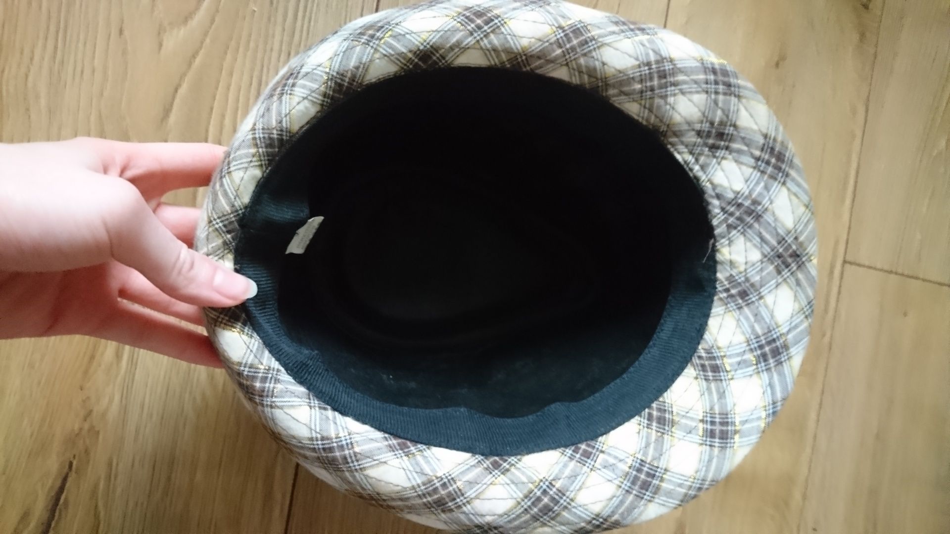 kapelusz retro fedora tartan w kratkę kratę kratka krata