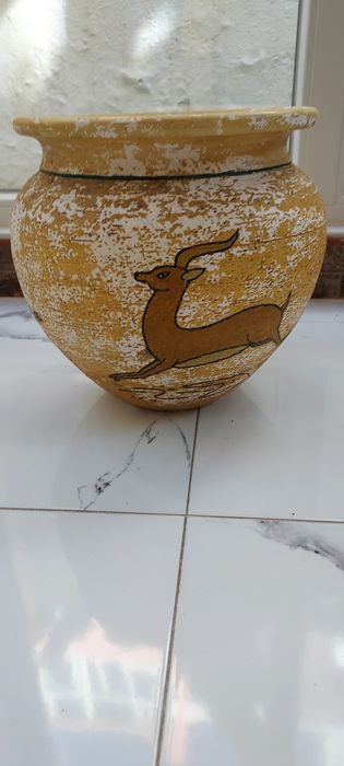 Vaso branco pintado