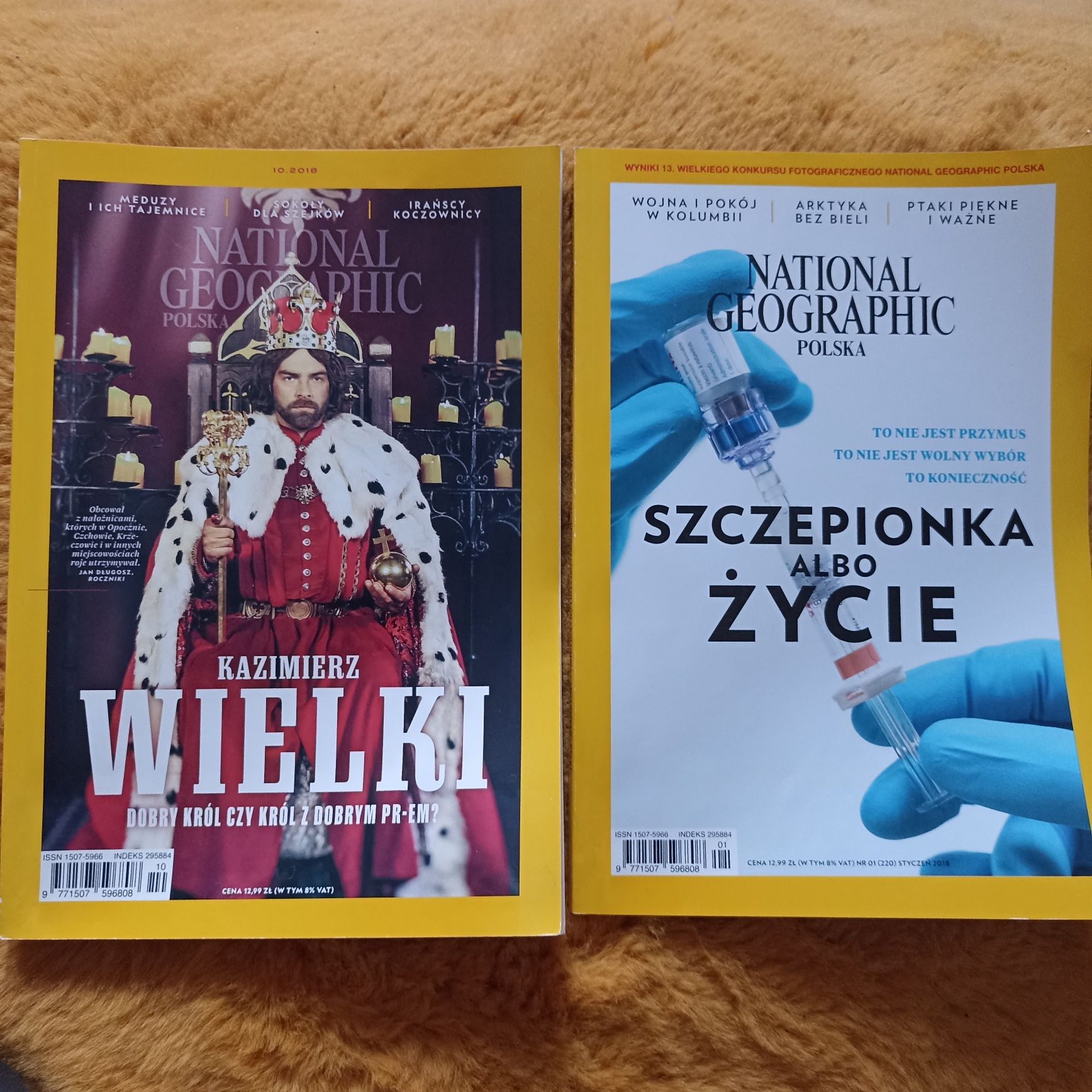 Gazety National Geographic 7 numerów z lat od 2014 do 2018