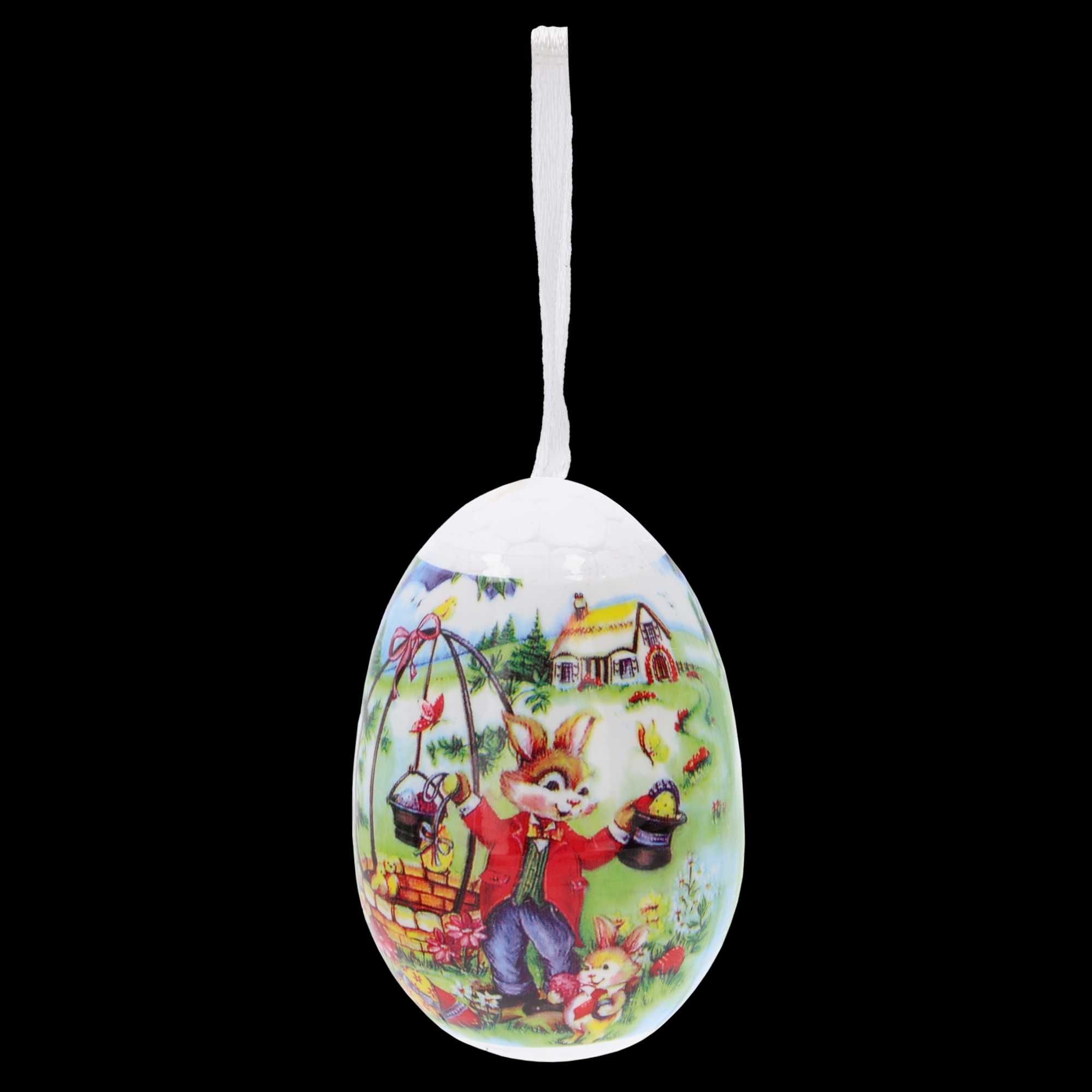 Pisanki - zawieszki w koszulkach 6 szt. 6 cm