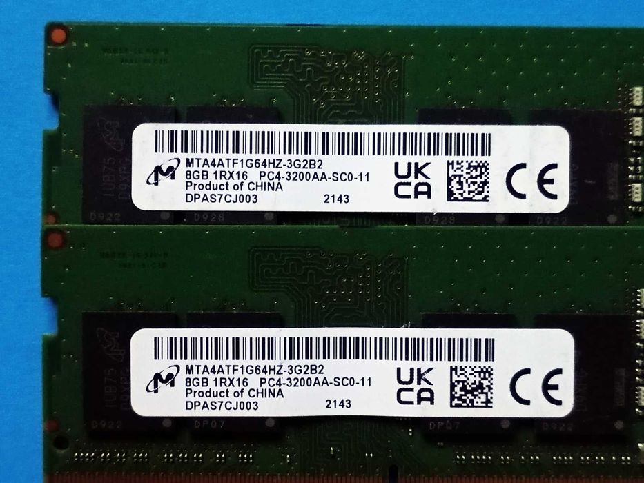 DDR4 16GB MicRon 3200AA
