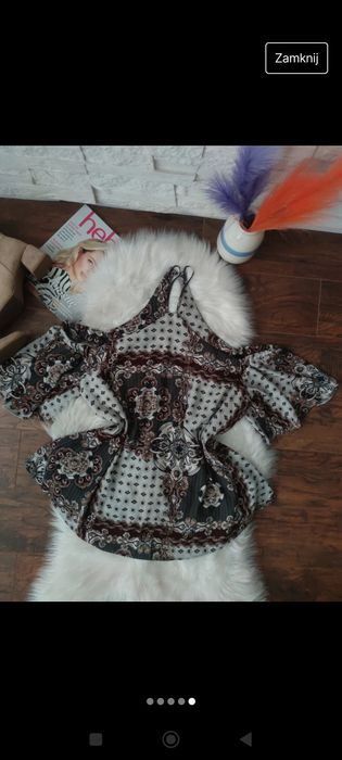 Bluzka etno wzorek River island etnic  cudowna Hiszpanka 
Rozmiar 2XL