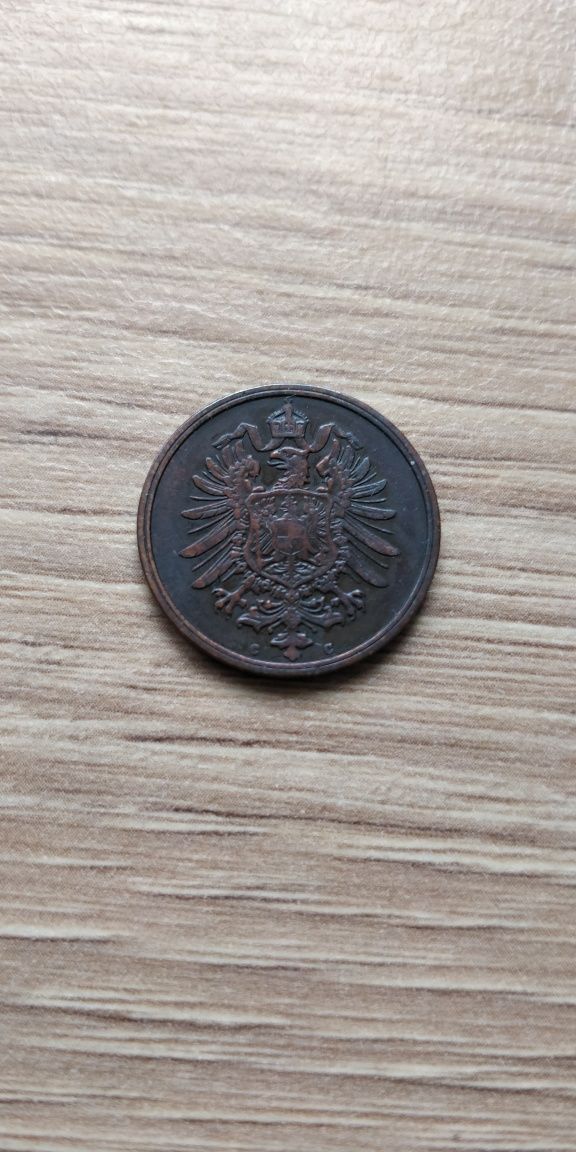 2 pfennig 1875. Prusy, Niemcy, stan