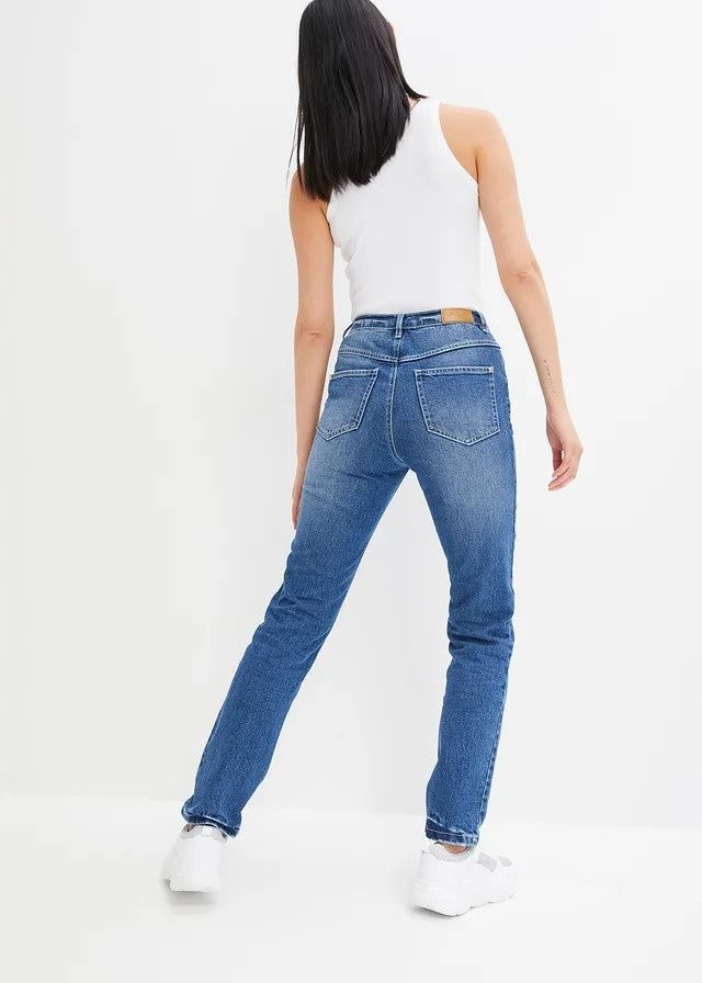 B.P.C jeansy straight high waist wysoki stan ^40