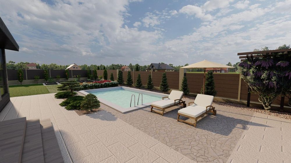 3D проектування ландшафтного дизайну візуалізація, проект