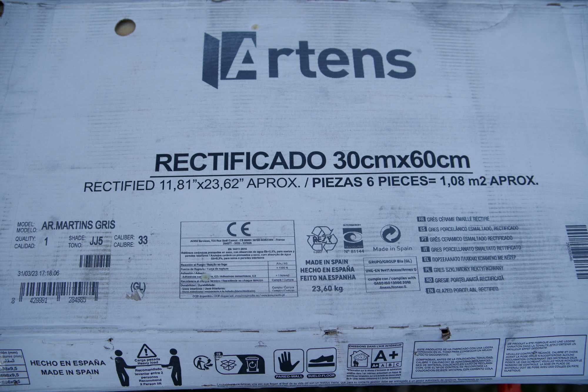 Pavimento ceramico Artens - Cinzento