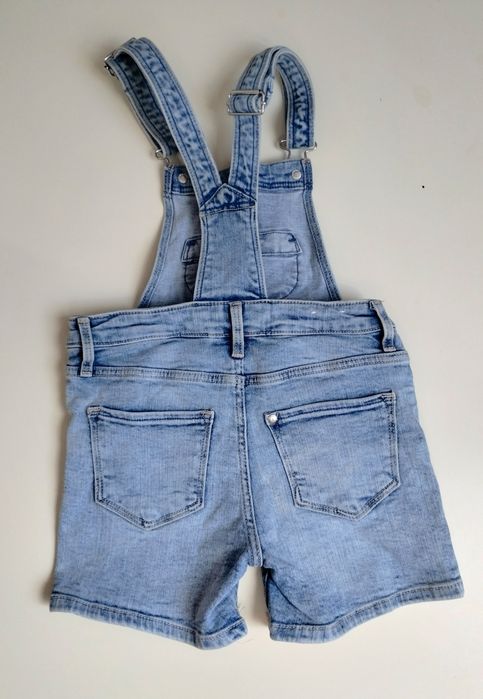 Dżinsowe ogrodniczki, krótkie spodenki, szorty 116 h&m