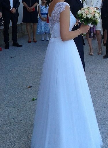 Suknia ŚLUBNA S36, na164cm +8cm Princessa NABLA