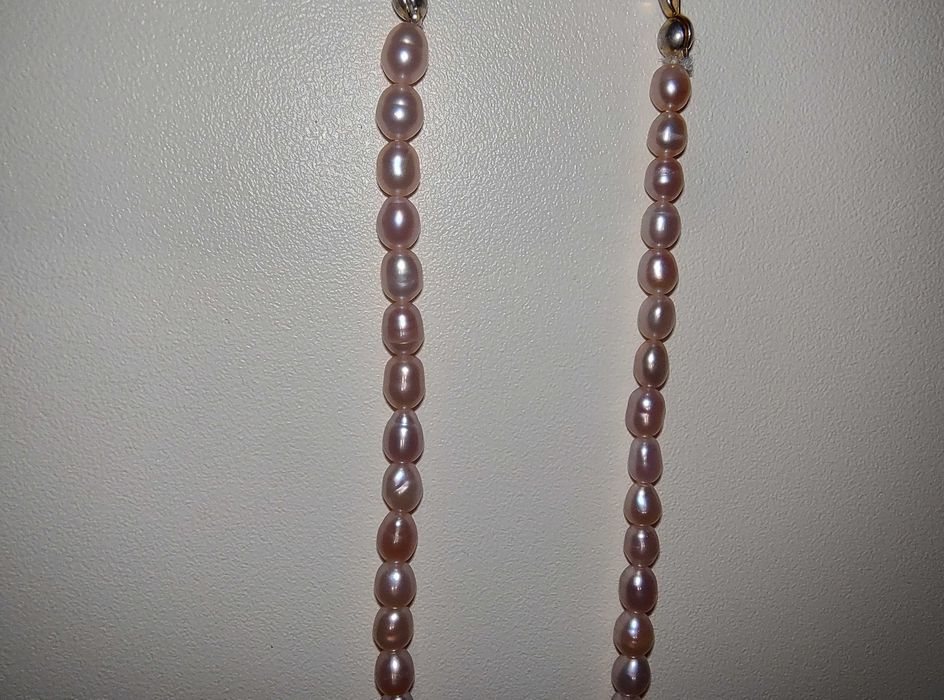 Ожерелье жемчуг розовый