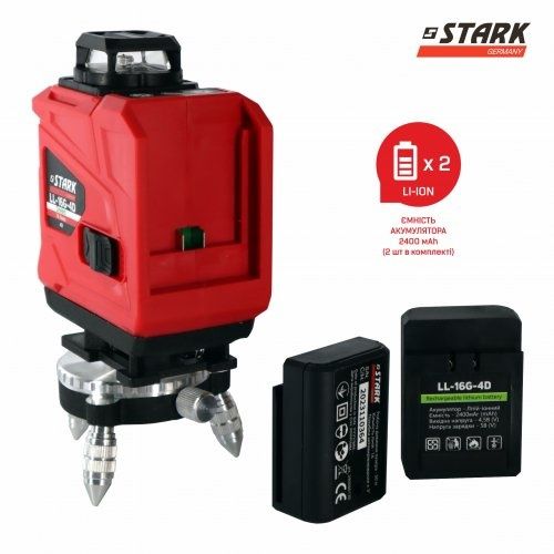 Нівелір лазерний, лазерный уровень STARK LL-16G-4D 16 ліній