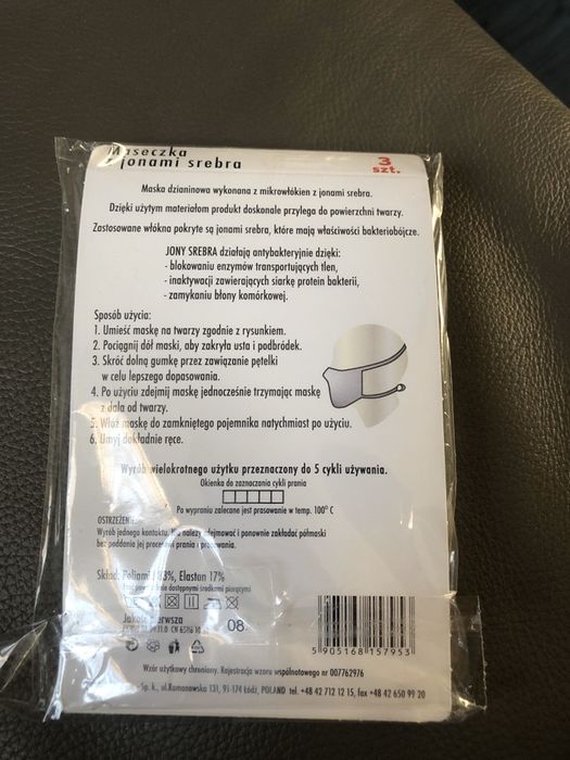 Maseczka z jonami srebra okazja!